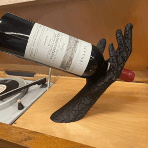 Hand Shaped Wine Bottle Holder, Modern 3D Printed Art, Functional Wine Storage, Ideal Housewarming or Birthday Gift