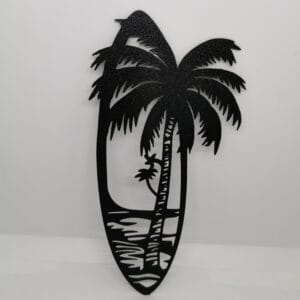 Surfboard Beach Design Wall Art, Unique 3D Printed Surf Decor for Coastal Living Rooms, Ideal Surf Lover Gift