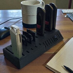 USB and SD Card Holder Desk Tidy, Organizer for Cables & Accessories, Minimalist Storage Solution, Home Office Decor