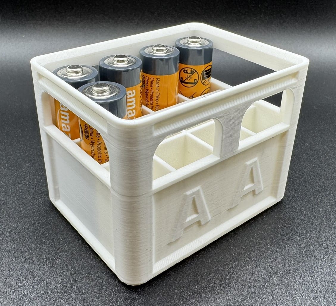 Battery Storage: Functional Stackable Crate, Custom 3D Printed for AA/AAA/9V - Unique Gift for Gadget Enthusiasts - Image 2