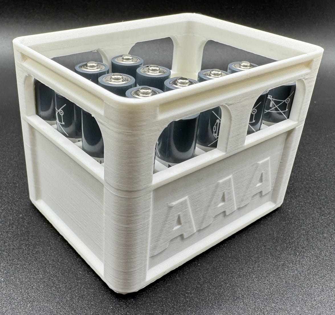 Battery Storage: Functional Stackable Crate, Custom 3D Printed for AA/AAA/9V - Unique Gift for Gadget Enthusiasts - Image 3