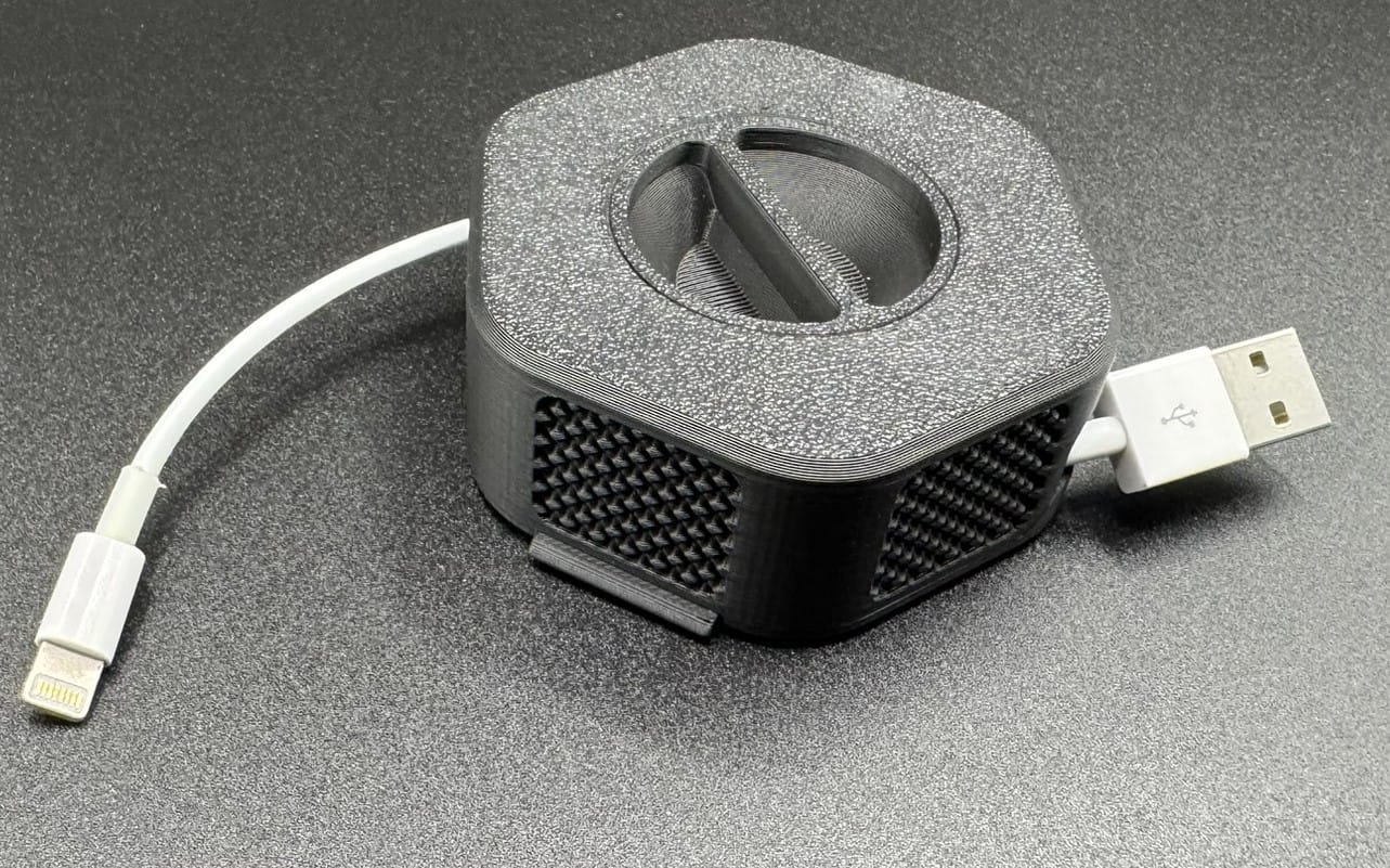 Cable Tidy: Portable 3D Printed Cable Spool, Neat Cord Organizer for Travel, Unique Gift for Gadget Enthusiasts - Image 6