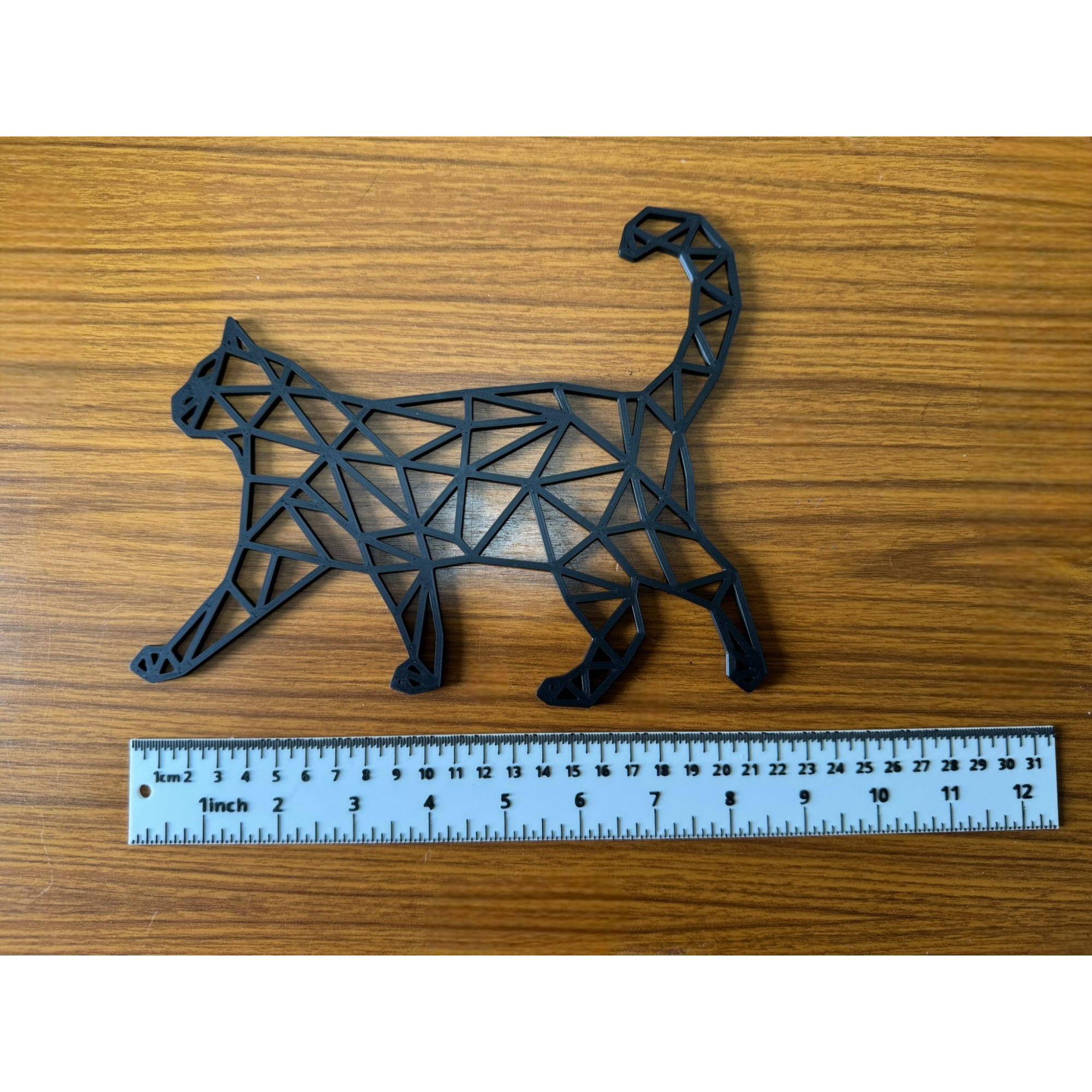 3D Printed Cat Wall Art, Unique Geometric Cat Decor, Modern Home Wall Art, Gift for Cat Enthusiasts - Image 2