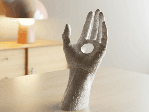 Hand Shaped Wine Bottle Holder, Modern 3D Printed Art, Functional Wine Storage, Ideal Housewarming or Birthday Gift - Image 5
