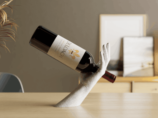 Hand Shaped Wine Bottle Holder, Modern 3D Printed Art, Functional Wine Storage, Ideal Housewarming or Birthday Gift - Image 7