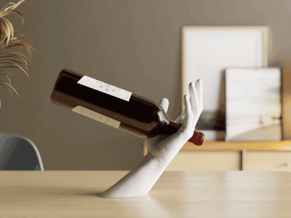 Hand Shaped Wine Bottle Holder, Modern 3D Printed Art, Functional Wine Storage, Ideal Housewarming or Birthday Gift - Image 8
